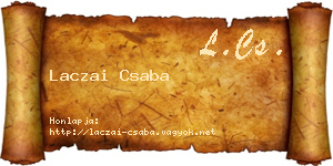 Laczai Csaba névjegykártya