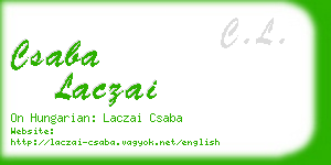 csaba laczai business card